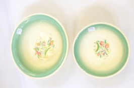 Susie Cooper part dinner service with turquoise rim,