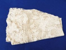 Various crocheted and lace table linen (1 box)