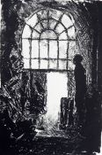 Ian Dugdale Two black and white prints "RA Schools Corridor", signed and dated 1985,