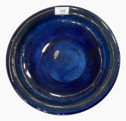 Rainbow Pottery Co, Lindfield "Danish Vase" blue circular dish,