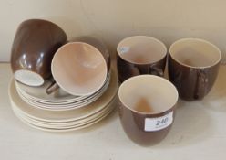 Branksome brown part coffee service and Grindley sandwich set