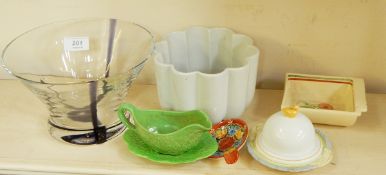 Sundry ceramics to include Susie Cooper dish, glass fruit bowl,