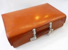 A brown leather gentleman's packing case