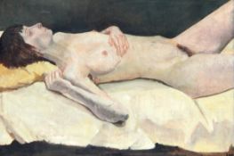 Slade school (EAM) c 1970's Oil on canvas Nude female,