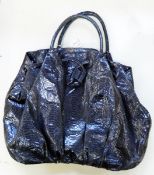 A quantity of various handbags including LK Bennett black patent, a black leather studded clutch,