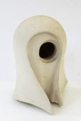 Brian Dawson porcelain sculpture in the form of helmet,