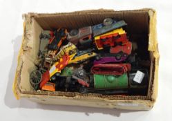 Quantity Dinky and other diecast vehicles, tinplate clockwork lorry, Hornby tinplate loco, etc.