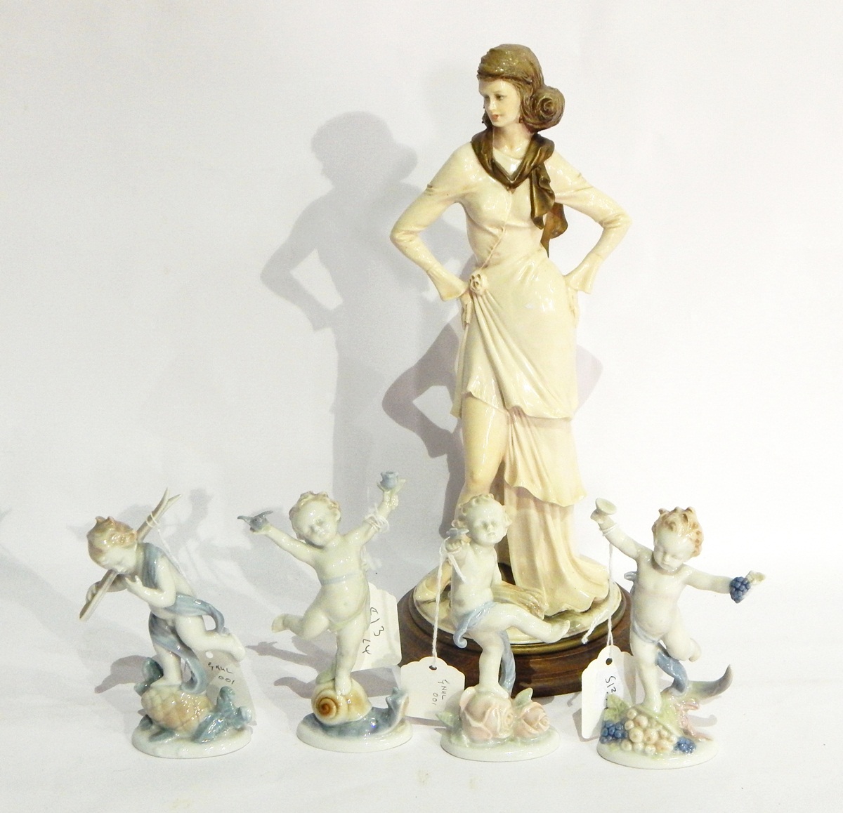 A Capodimonte figure of a woman in Art Deco style, by B.