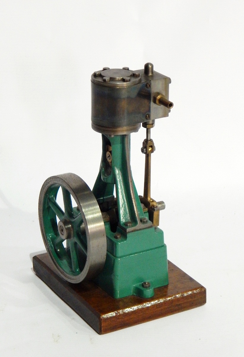 A Stewart model stationary steam engine, with provenance and photographs made by Mr C F Cox,