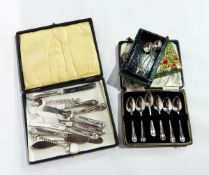 A cased set of six silver coffee spoons, Sheffield 1930,