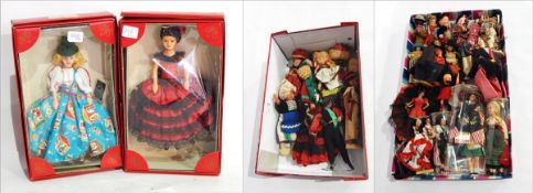 A quantity of mid 20th century souvenir costume dolls (4 boxes)