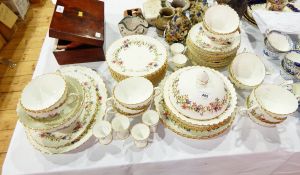 Part tea/breakfast service Cauldon ware, including muffin dish, egg cups, tea cups, serving plates,