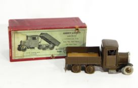 Britains army lorry with driver, caterpillar type,