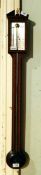 Reproduction inlaid mahogany stick barometer by O Comitti & Son, London,