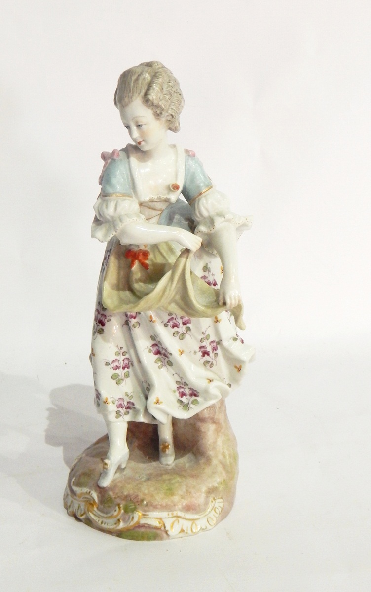 Meissen porcelain figure of a dancing girl 23 cms.