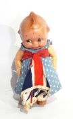 Kewpie composition doll painted with red cheeks,