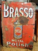 An enamel advertising sign for Brasso Metal Polish,