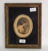 Pair of Victorian Bartolozzi lithographic prints of classical women,