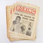 A quantity of Boxing News magazines from the 1940's and 1950's,