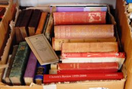 A large quantity of hardback and paperback books including collecting, novels, sport, etc.