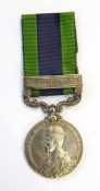Indian General Service medal with Afghanistan North West Frontier 1919 bar to 117894 Private H
