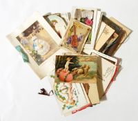 A quantity of loose postcards