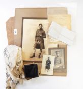 A quantity of World War I military and other ephemera to include WWI military photographs,