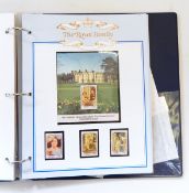 Royal collection of stamps in special albums, coin covers, sheetlets, covers,