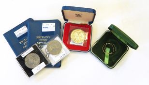 Two decimal coin sets and various commemorative coins