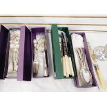 A quantity of Old English pattern tableware for six people, to comprise dessert spoons,