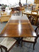 A circa 1930's oak fall-flap gateleg table,