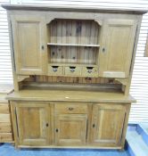 A French oak kitchen dresser,