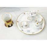 A Caverswall miniature teaset and tray,