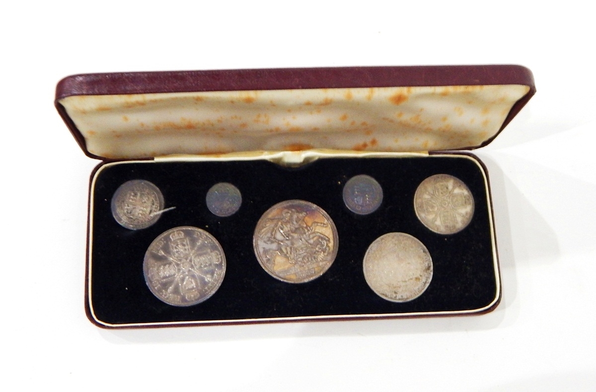 A Victorian Golden Jubilee 1887 uncirculated cased set of coins,
