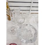 A quantity of glassware to include heavily moulded bowl,