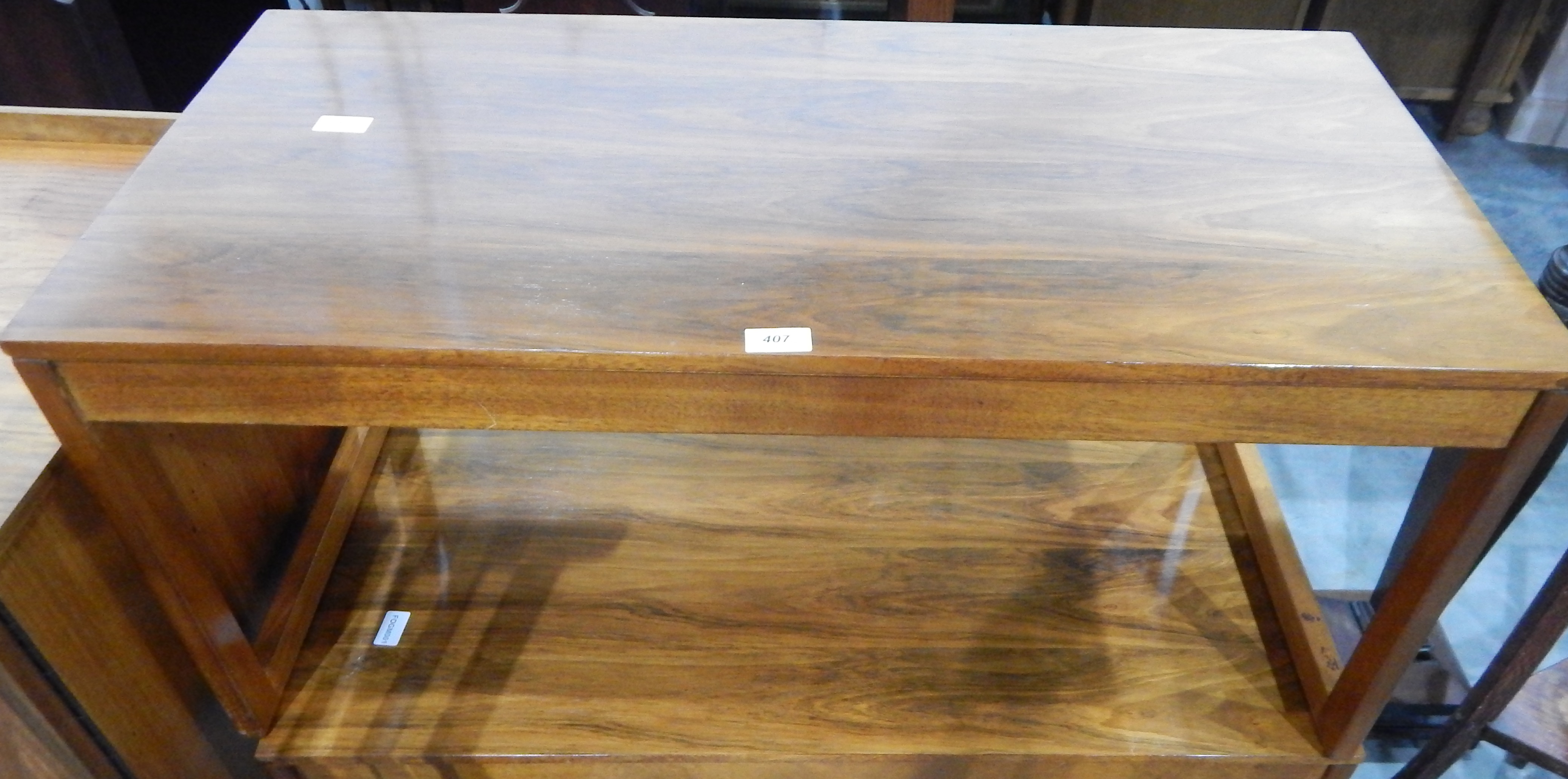 A pair of walnut finish coffee tables, - Image 2 of 2