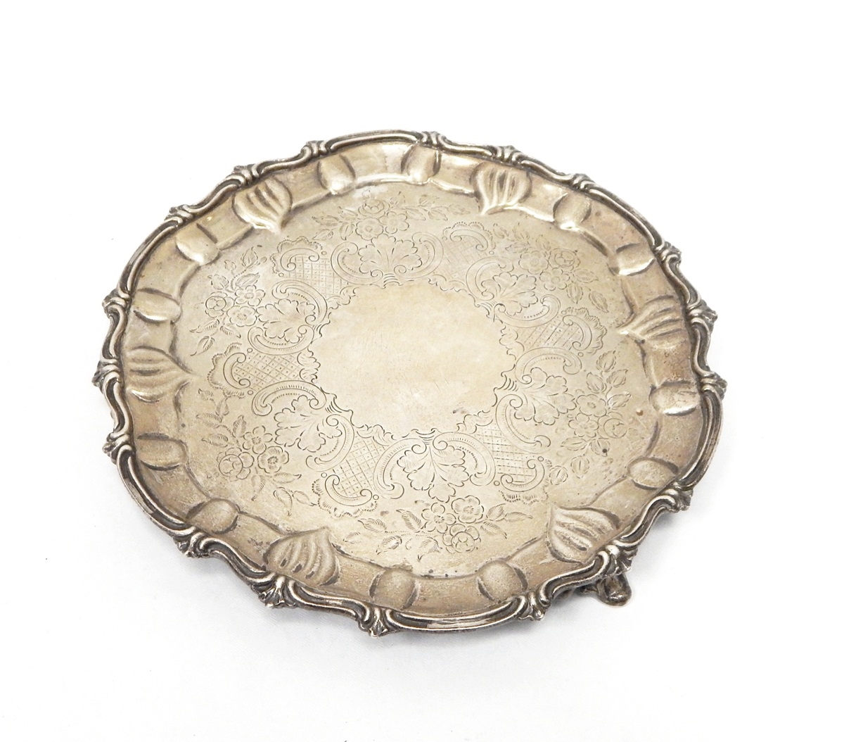 A George III silver salver, by Wakeland & Taylor,