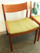Set of eight Chichester small chairs with light green weave