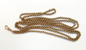 A gold belcher link muffler chain, marked 9ct, approx.