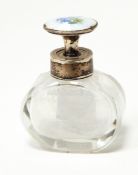 A glass dressing table bottle,
