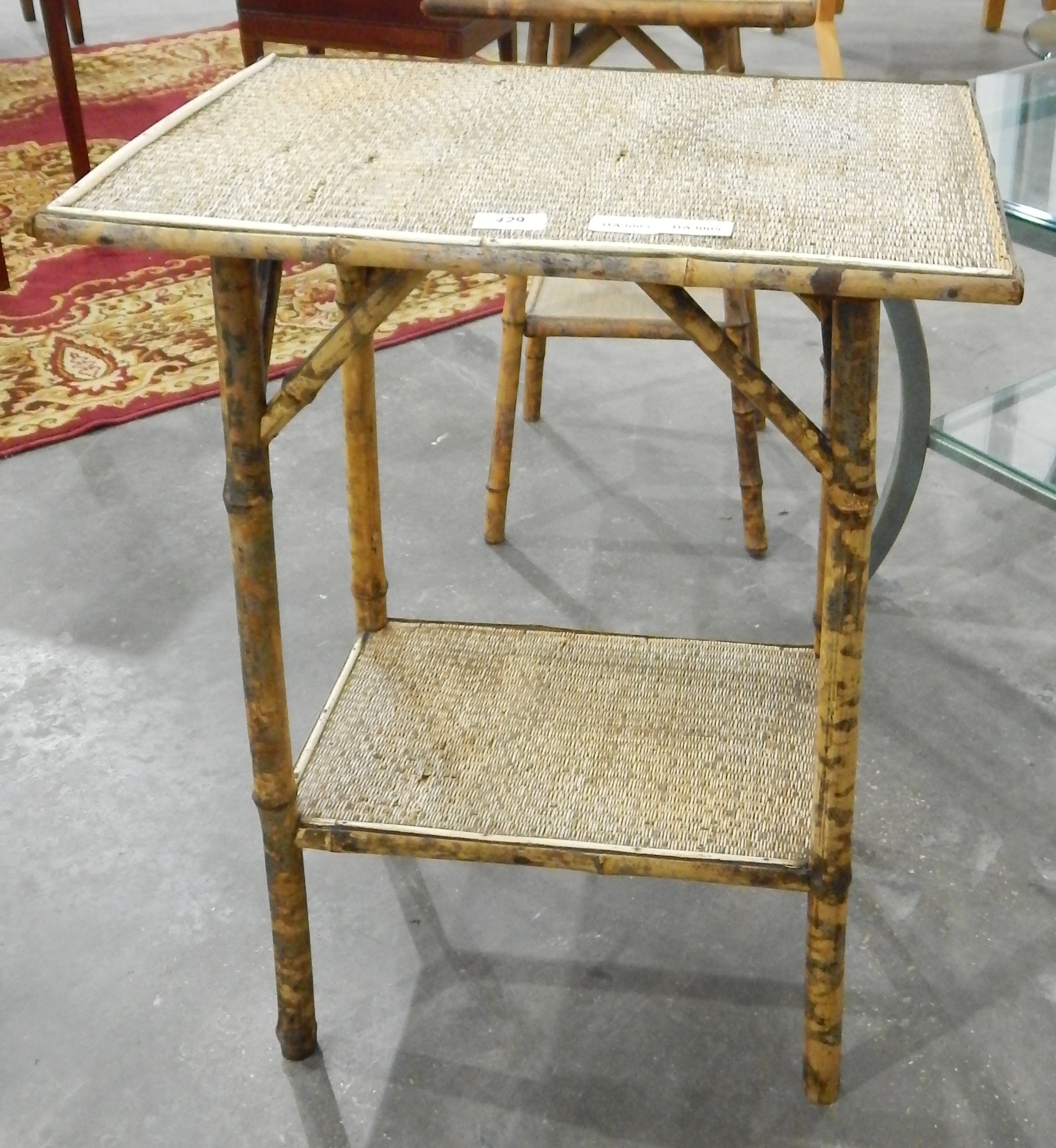 A two-tier bamboo framed table - Image 2 of 2