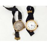 9ct gold wristwatch and another (2)