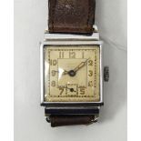 A gent's Smiths Imperial 19 jewel shock proof wristwatch with leather strap and two other watches