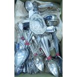 A quantity of silver plated flatware,