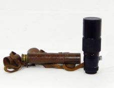 A four-draw Broadhurst Clarkson & Co telescope, 63 Faringdon Road, London,