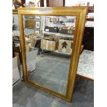 Two gilt framed rectangular wall mirrors