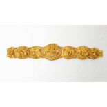 Late 19th century Chinese gold filigree bracelet, Qing Dynasty,