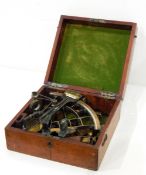 Whitbread of London sextant with accessories,