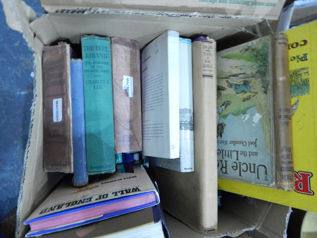 A quantity of books, decorated printed maps, etc.