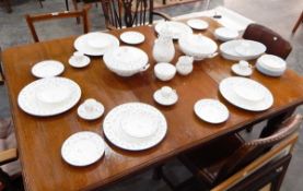 A Royal Worcester "Forget me Not" pattern part table set including tureens, dinner plates,